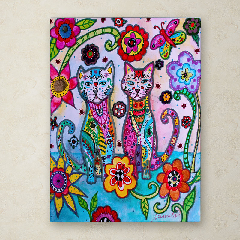 « talavera chats », reproduction sur toile, H 24 po x l 18 po x P 2 po