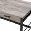 Bureau d'écriture plat en chêne vieilli et finition noire avec USB