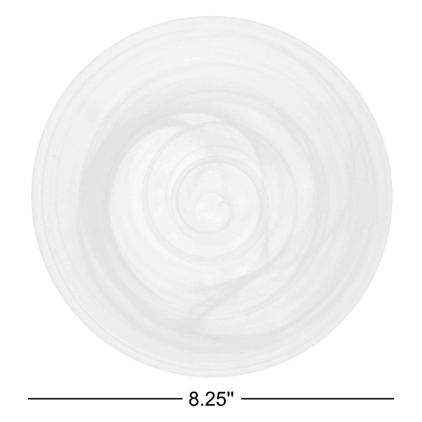 La Jolla Glass Dinnerware 8.25" Dessert Plate, White