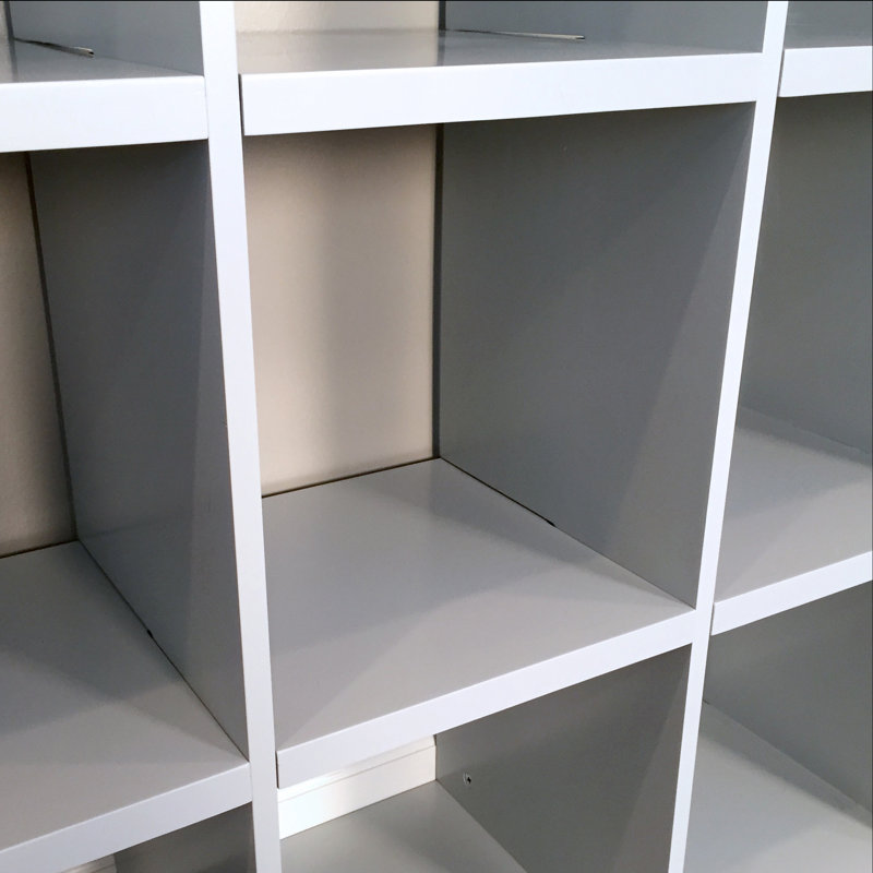 John Louis Home Solid Wood Cube Organizer, Gray, (9 Shelves) 40.25"H x 37.75"W x 11.75D