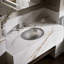 Lavabo de salle de bain ovale encastré en métal Bachata-13641246