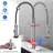 Kitchen Faucet With Pull Down Sprayer And 4 Spraying Modes Single Handle Commercial Spring Kitchen Sink Faucet 1 Or 3 Hole