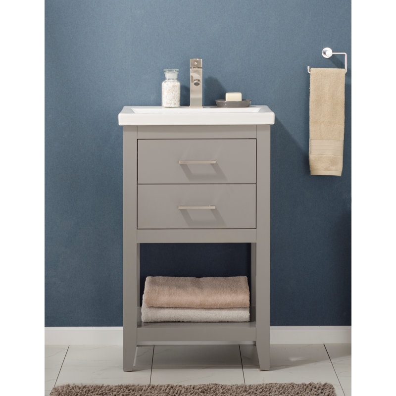 Ensemble de meuble-lavabo simple 20 po Eakins, gris