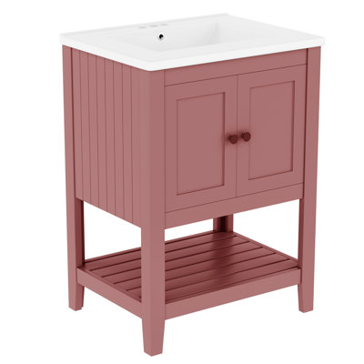 24'' Single Bathroom Vanity With Ceramic Top