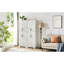 Buffet de 68 po de hauteur pour espace de vie, unité de rangement multifonctionnelle, blanc, chambre à coucher, bureau, console de 66 po, L 23,7 po x l 15,0 po H buffet blanc de pièce de 68 po de hauteur, l 23,7 po de largeur et 15 po de hauteur
