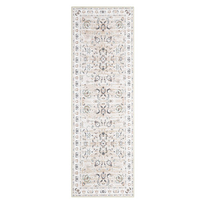 Washable Area Rug for Living Room Vintage Rococo Soft Rugs for Bedroom Stain Resistant Runner Rug for Hallway Laundry Low Pile Non Slip Distressed Accent Floor Mat Non-Shedding Foldable Rugs Indoor Office Farmhouse Decor