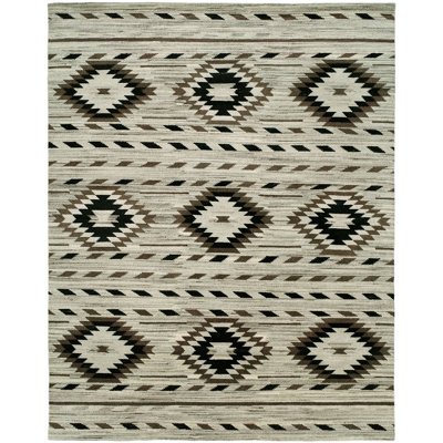 Youmans Wool Southwestern Area Rug in Ivory