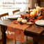 Chemin de table d'automne décorations d'automne pour la maison 13 x 72 pouces érable feuilles dentelle