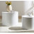 Nested Table Set 2 Pieces, MDF Coffee Table Set Living Room/Lounge Area, White-784215006