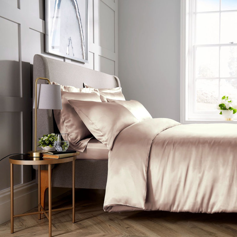 Luxury 100% Silk Duvet Cover, Pink, Double Duvet Cover