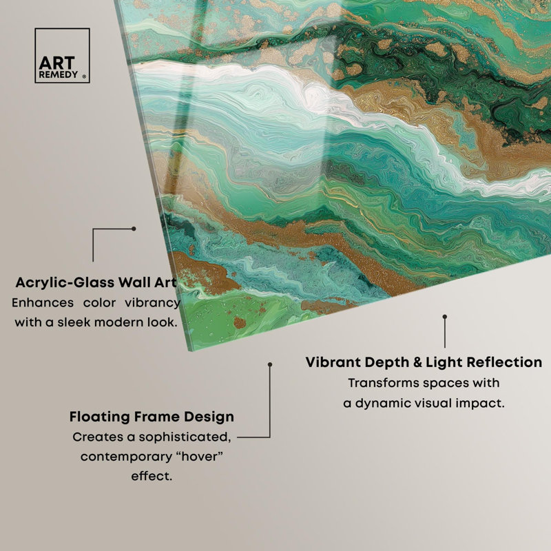 «Gateed Agate III», reproduction d'art sur acrylique par Art Remedy, H 16 po x l 24 po