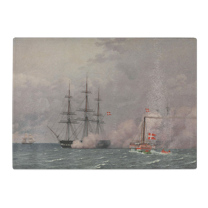 The Harbour of Copenhagen by Christoffer Wilhelm Eckersberg Chopping Board, 28.5cm W x 39cm L