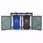 La poubelle contient 2 poubelles en métal pour le rangement des déchets, acier galvanisé inoxydable