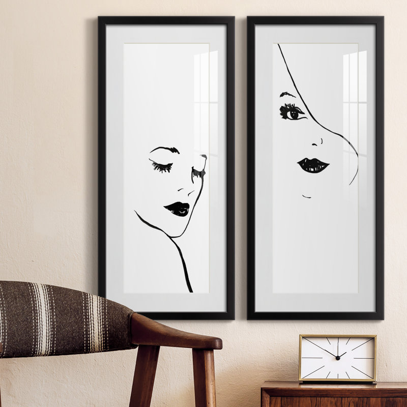 Cadre photo, ensemble de peintures sur papier