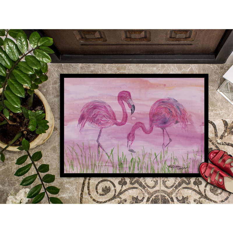 Tapis d'intérieur / extérieur antidérapant Saldana, Rectangle 1 pi 5 po x 2 pi 2 po