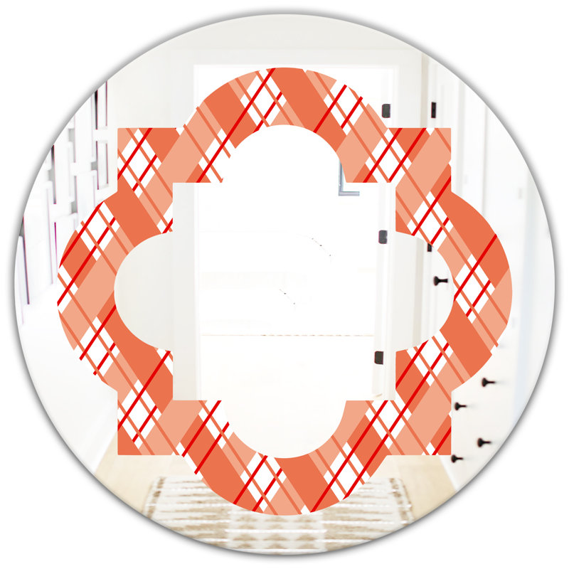 Miroir mural quadrilobe quadrilobe éclectique, H 31,5 po x l po