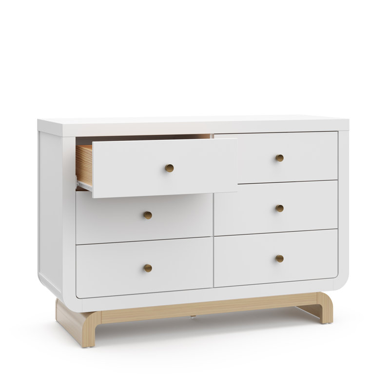 Lit de bébé convertible 5-en-1 Santorini, commode 6 tiroirs Santorini et fauteuil inclinable électrique Santa Monica, Blanc