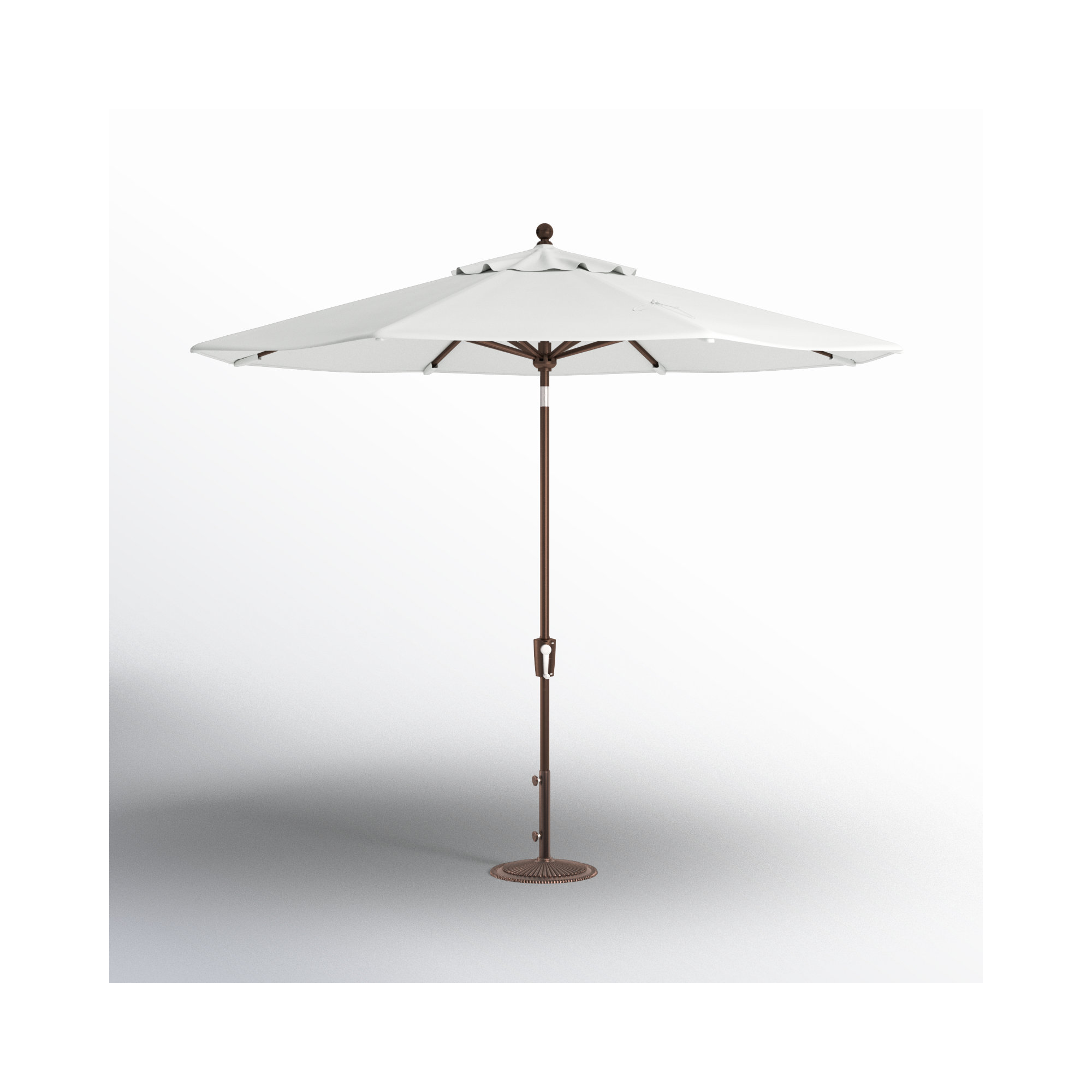 Canela 108'' Market Sunbrella® Umbrella, White Sunbrella®, Bronze