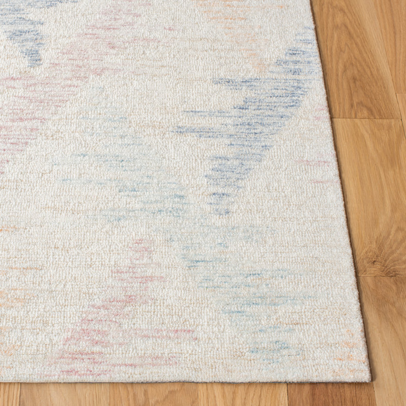 Damariscotta Drive Hand Tufted Wool And Cotton With Latex Geometric Rug, Round 6'