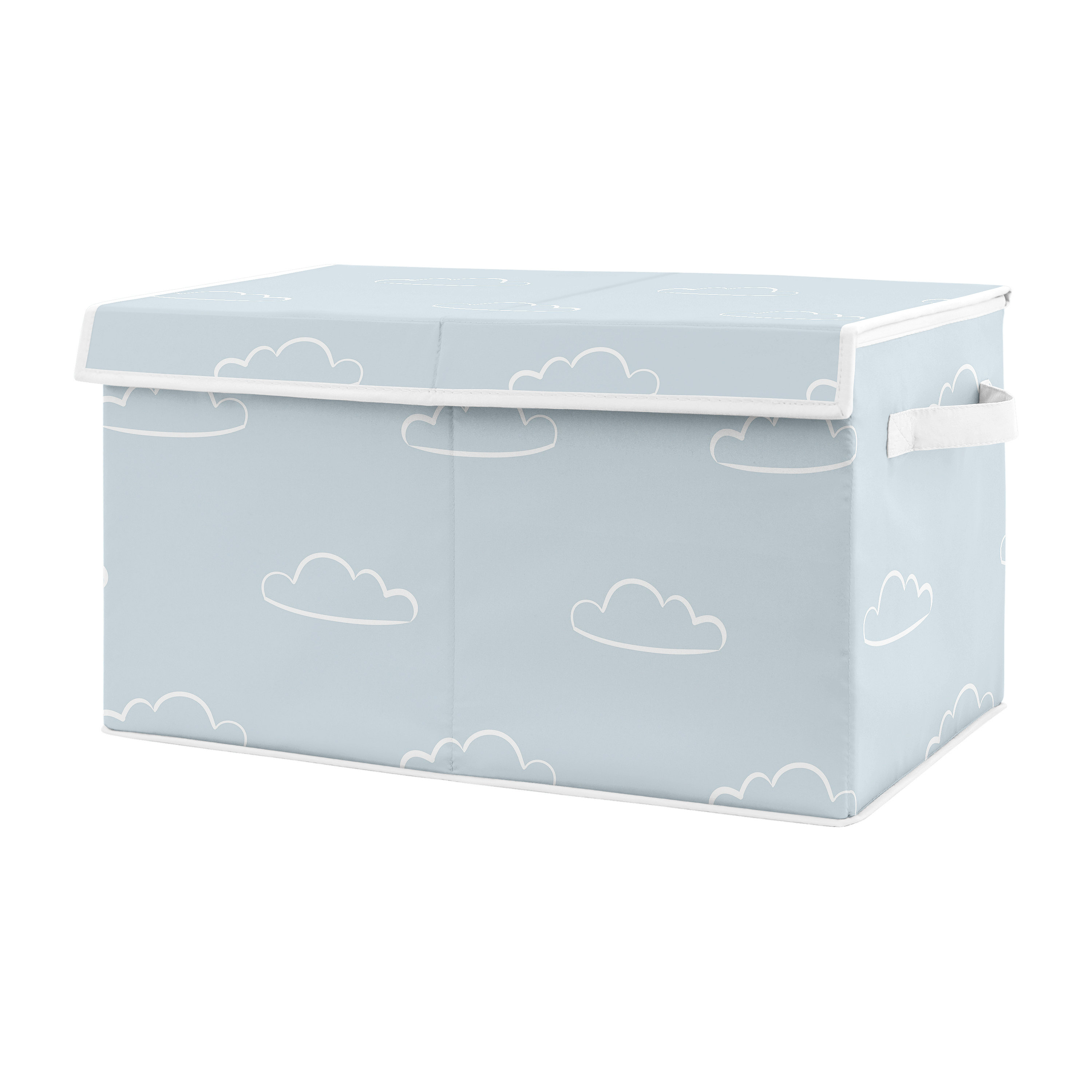 Sweet Jojo Designs Vintage Airplane Blue Clouds Storage Fabric Toy Box ...