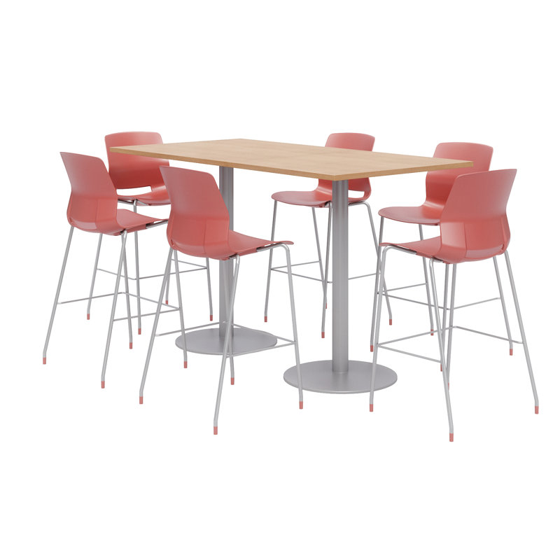Ensemble de table de salle à manger rectangulaire 72 "et chaise, Érable, Moonbeam