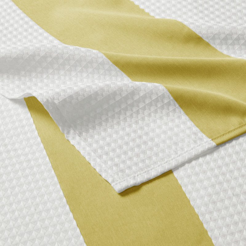 Spa Waffle Shower Curtain with 3M Treatment, 72"H x 72"W, Yellow