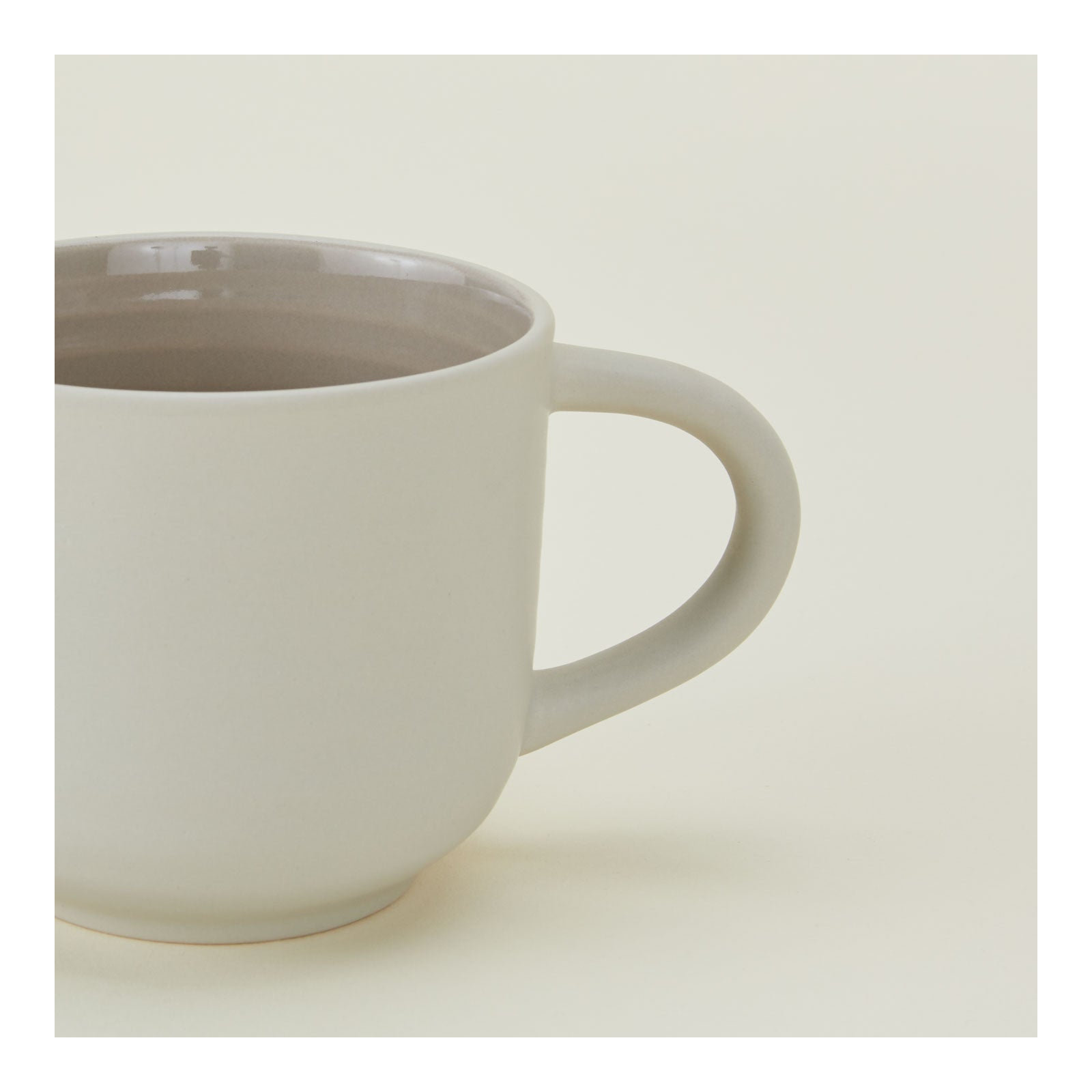 Hirma Stoneware Coffee Mug, Light Gray