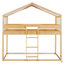 Lit simple superposé en bois avec tente-1001022683