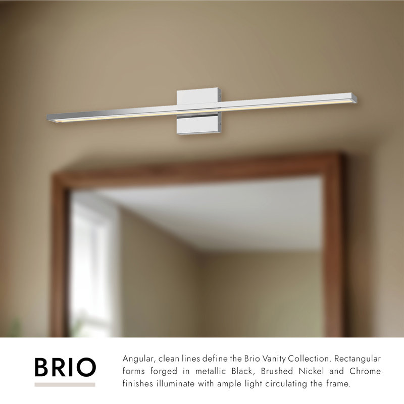 Brio 1 - Light LED Bath Bar, Chrome