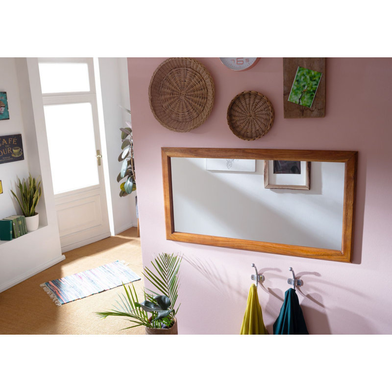 Oxford Wood Wall Mirror, Honey