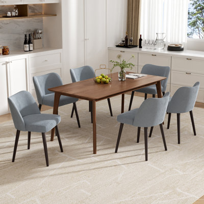 17.5" Seat Height Upholstered Full Back Side Dining Chair With No Need Tool