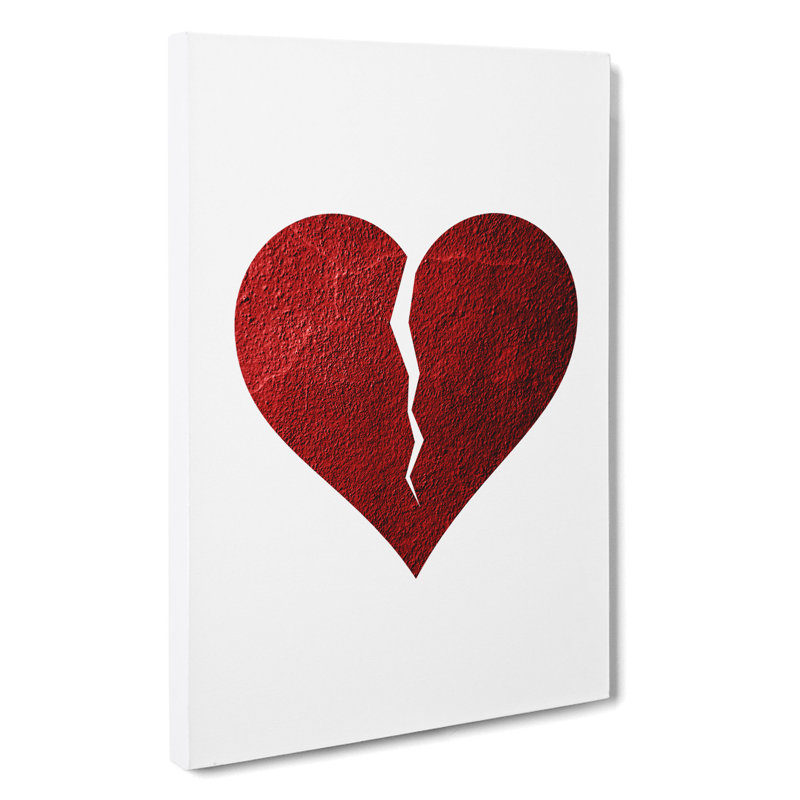 Broken Heart - Wrapped Canvas, 50cm H x 35cm W x 3cm D
