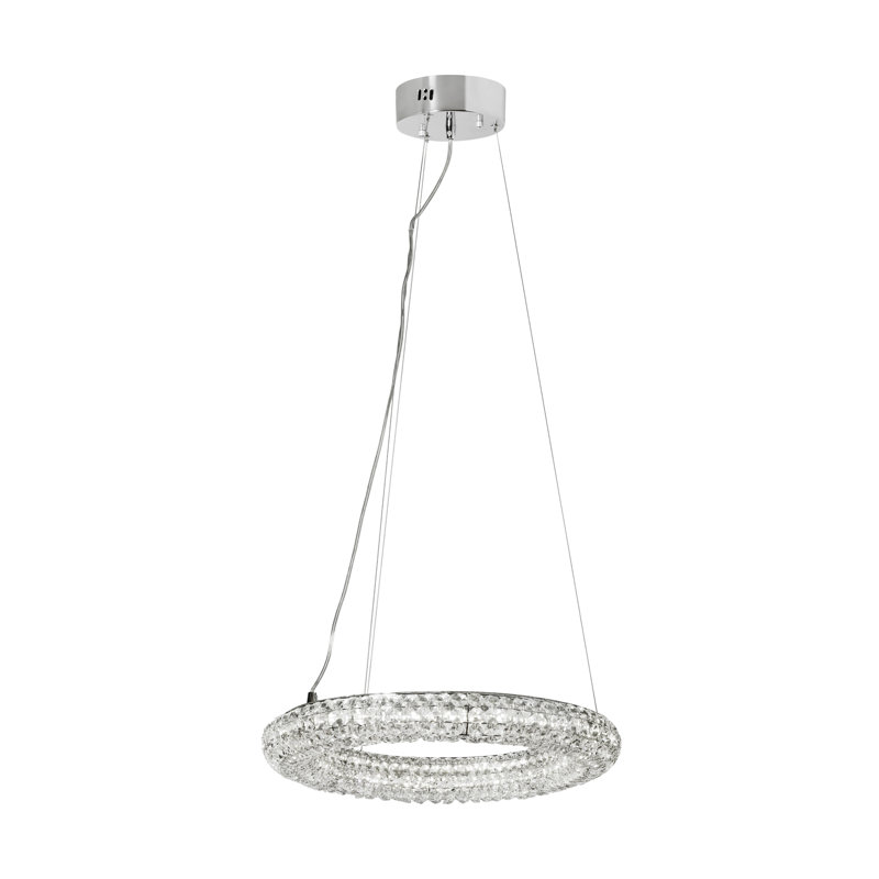 1 - Light Chrome LED Crystal Pendant