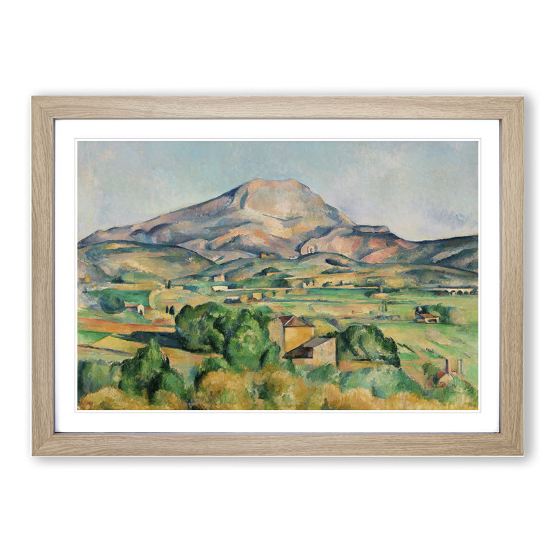 Mont Sainte - Victoire Vol.1 By Paul Cezanne - Picture Frame Graphic Art on MDF, Oak Framed, 48cm H x 65cm W x 2cm D