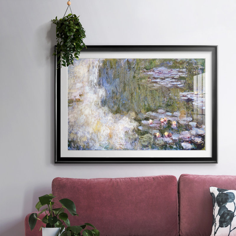 Water Lily Pond, 1917, reproduction d'art encadrée, Noir, H 15 po x l 21 po x P 1,5 po
