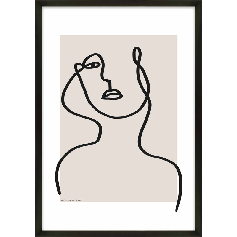 «Figure and Form 3» par Romina Gadler - Art mural encadré, Papier avec cadre noir, H 20 po x l 14 po x P 1,25 po