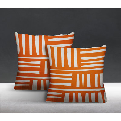 Indoor / Outdoor Abstract Square Throw Pillow