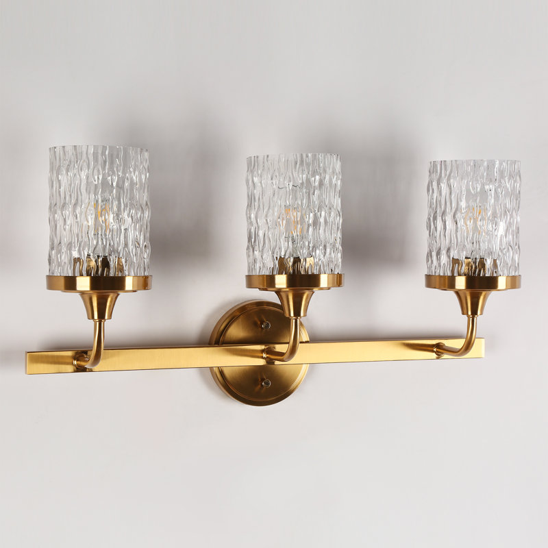 Luminaire de salle de bain 3 lumières à intensité variable et texturé certifié ETL