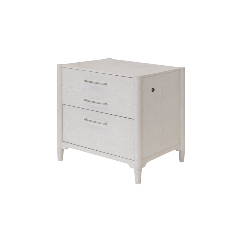 Classeur latéral moderne en bois, tiroir classeur de bureau, tiroir verrouillable, entièrement assemblé, blanc
