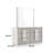 Nomi Wide Dresser, 6 Drawers And Melamine Top, Stone Gray Front