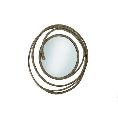 Gold Circles Aluminum Mirror, Gold