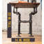 Ensemble de table de bout robuste en acier noir