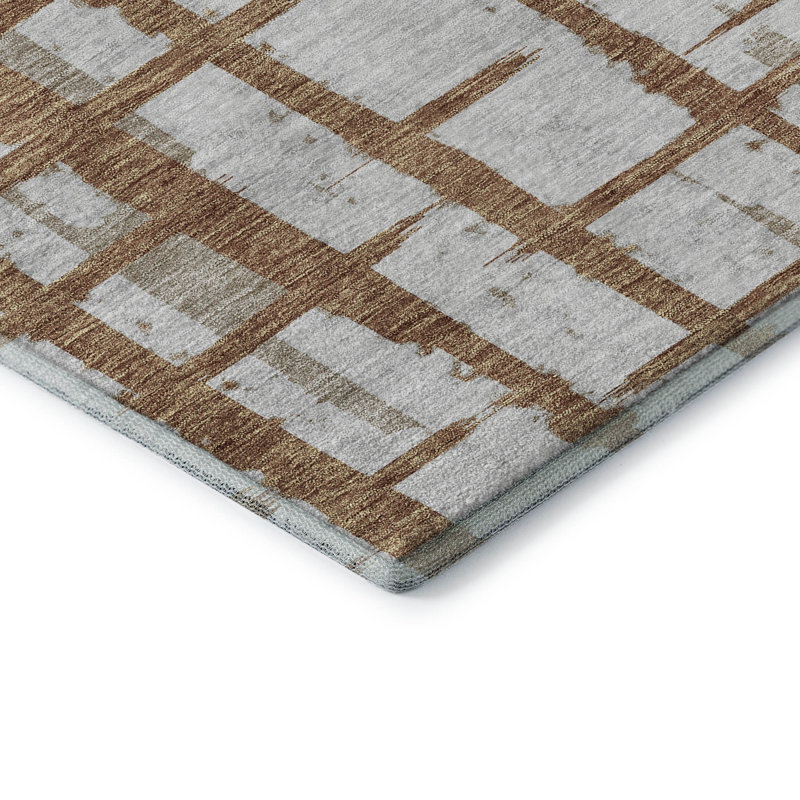 Premium Machine Washable Prisco Paprika Rug, Rectangle 10' x 14'