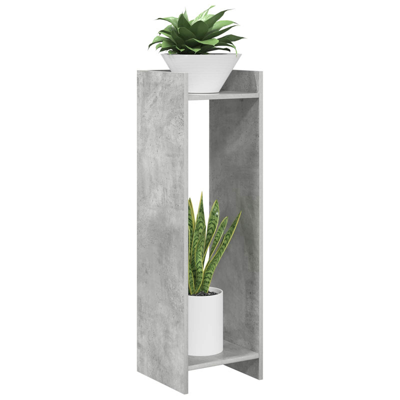 2 Tier Plant Stand, 100cm H x 30cm W x 30cm D, Concrete Grey