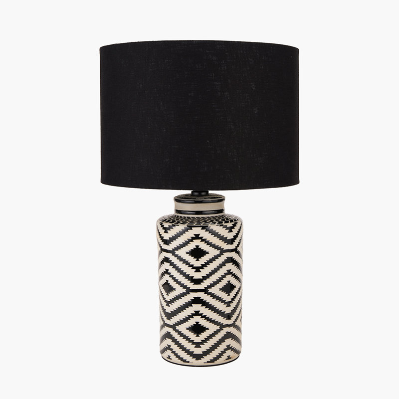 Batruk Ceramic Table Lamp, Linen