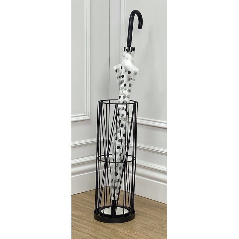 Mcauliffe Metal Freestanding Umbrella Stand, Black