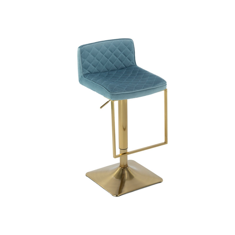 Tabouret pivotant à hauteur réglable Kyeleigh, Bleu