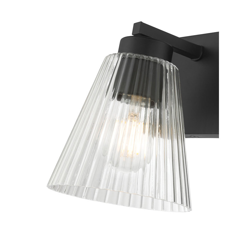 Riville 7.5" High 1-Light Wall Sconce, Black