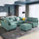 Modular U shaped Sectional Sofa with Storage Ottoman