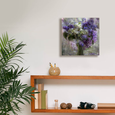 Red Barrel Studio® 'Lilacs Of Love' by Carol Cavalaris Canvas Wall Art, 37" x 37"